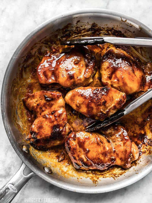 Hot Honey Glazed Chicken Thighs
