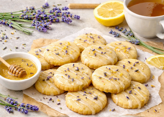 Lavender Honey Shortbread Cookies