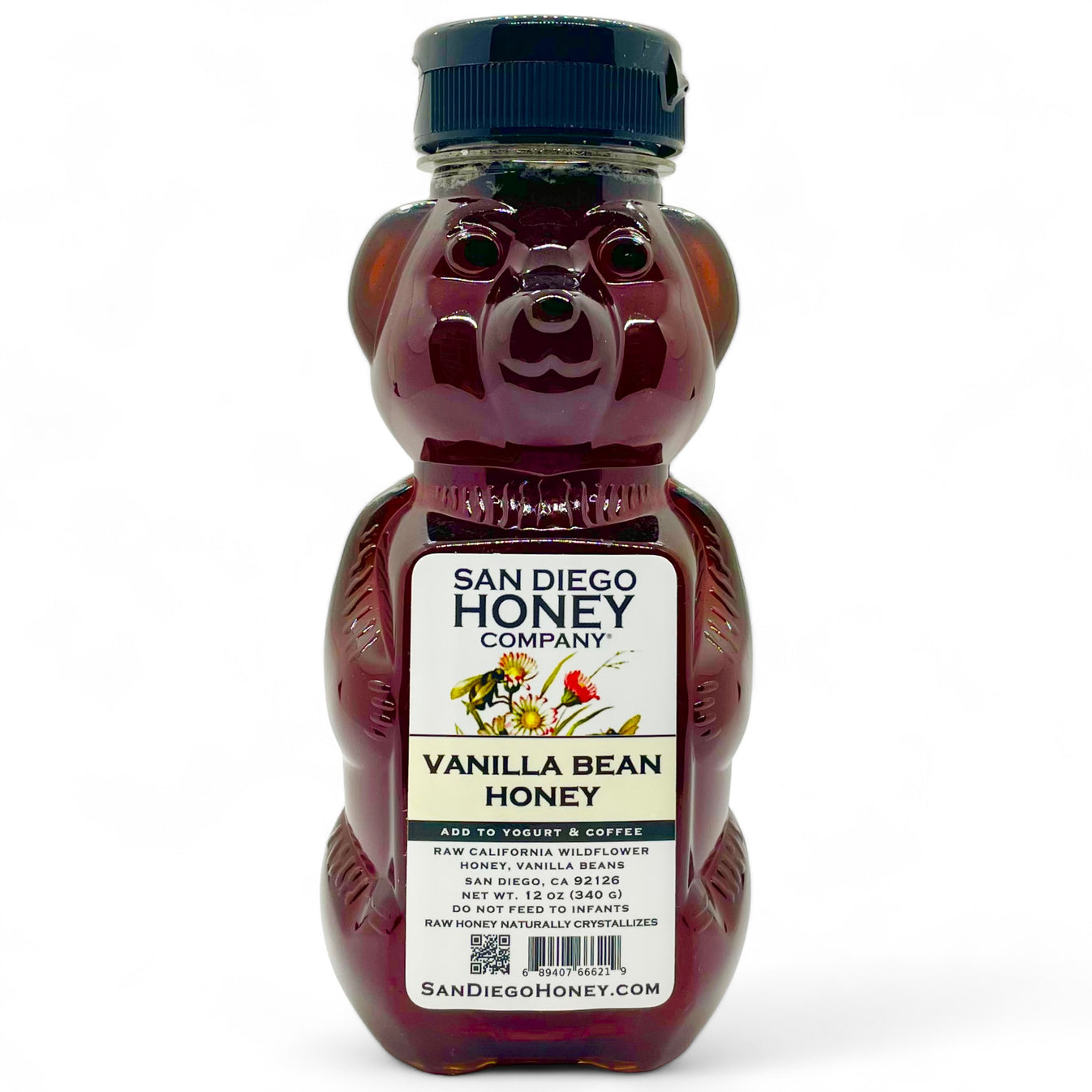 Vanilla Bean Infused Raw San Diego Honey San Diego Honey Company®