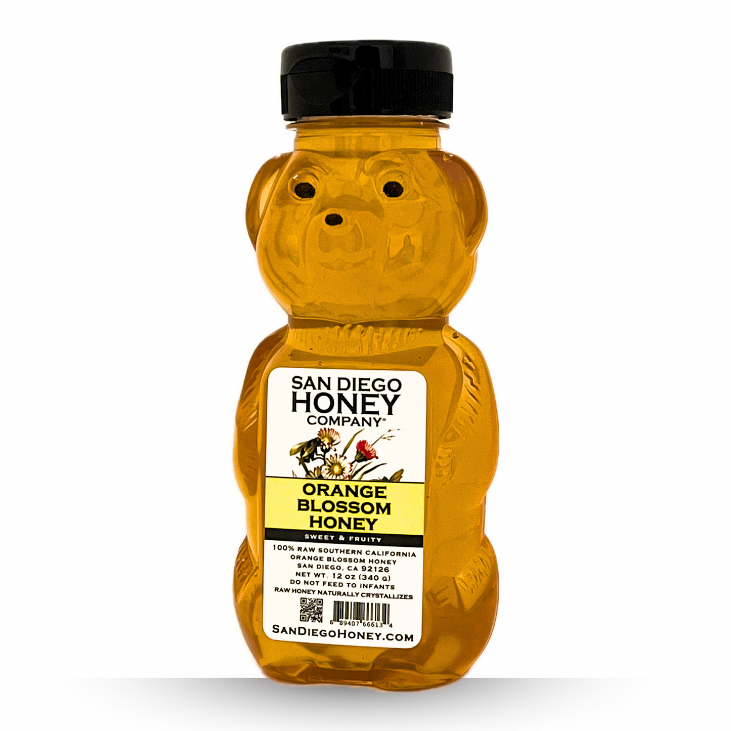 Delight in Orange Blossom Honey — a fragrant, floral raw honey perfect for tea, drizzling, baking & brunch. Small-batch San Diego honey with vibrant flavor.