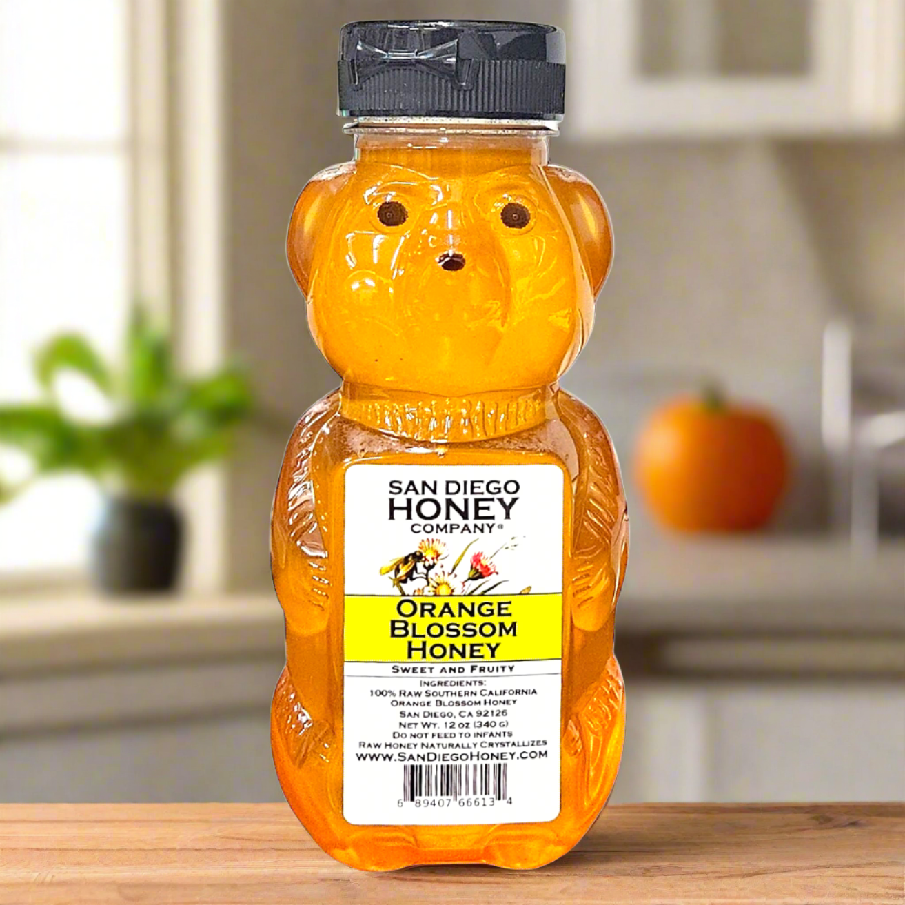 Delight in Orange Blossom Honey — a fragrant, floral raw honey perfect for tea, drizzling, baking & brunch. Small-batch San Diego honey with vibrant flavor.