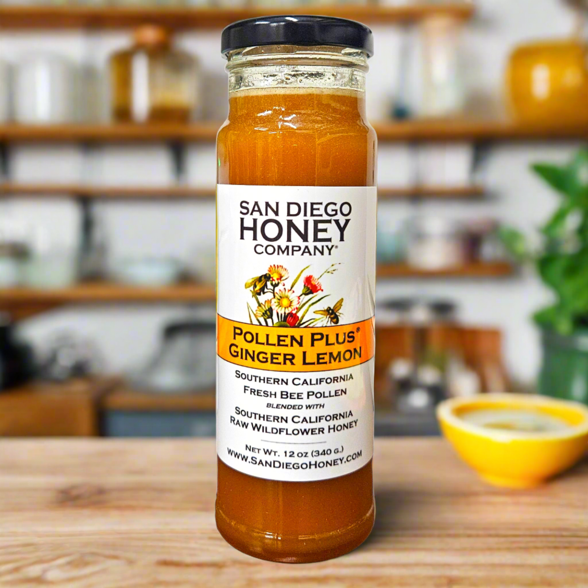 Boost your day with our Raw Bee Pollen + Ginger Lemon Honey — a zesty, nutrient-rich blend perfect for tea, toast, smoothies, and natural wellness support.