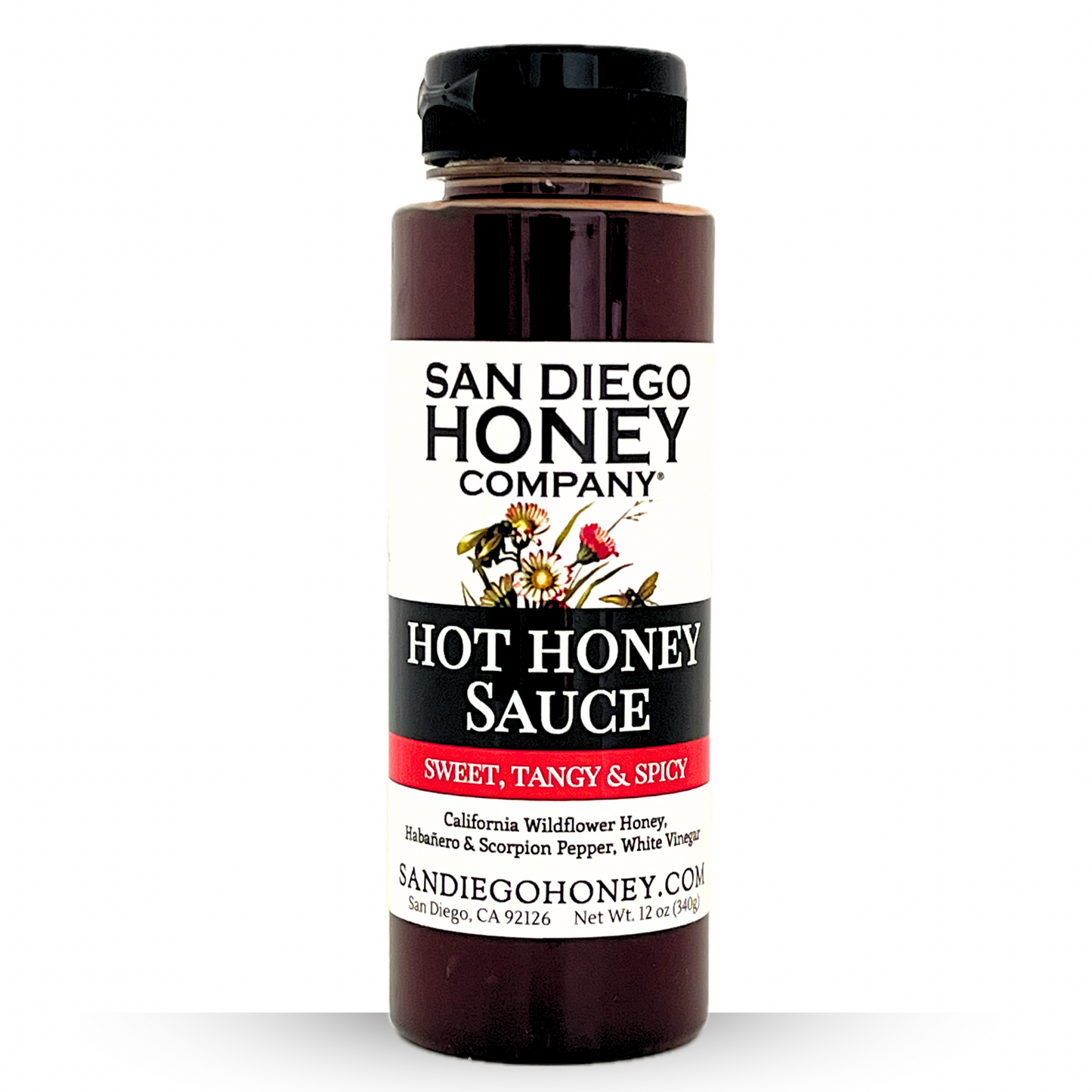 Try our Hot Honey Sauce — spicy, artisanal honey with a kick. Perfect on pizza, wings, tacos & more. Small-batch San Diego honey with bold flavor.