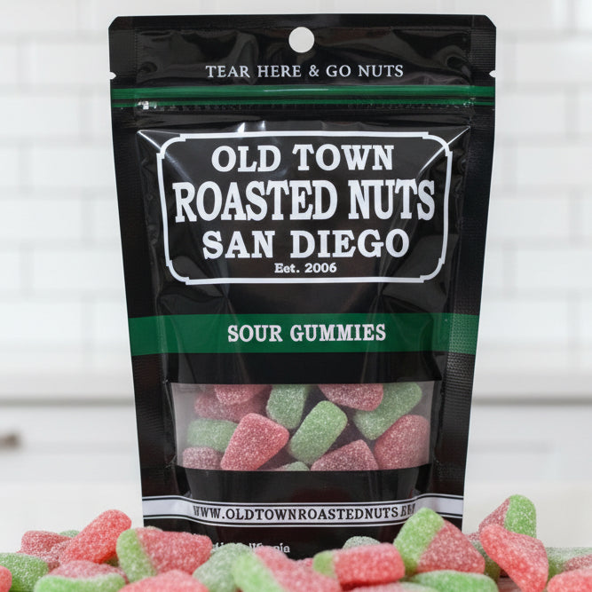 Try our Sour Gummies — tangy, sweet gummy candy perfect for snacking, gifting or on-the-go. Bold flavor and chewy fun in every bite from San Diego Honey.