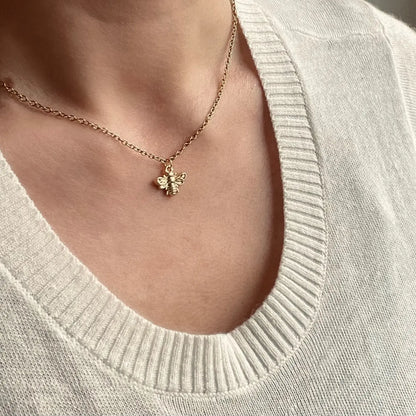Gold Save the Bees Necklace and Wildflower Seeds