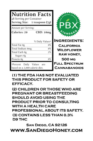 (New!) "Nighttime" CBD Infused Honey