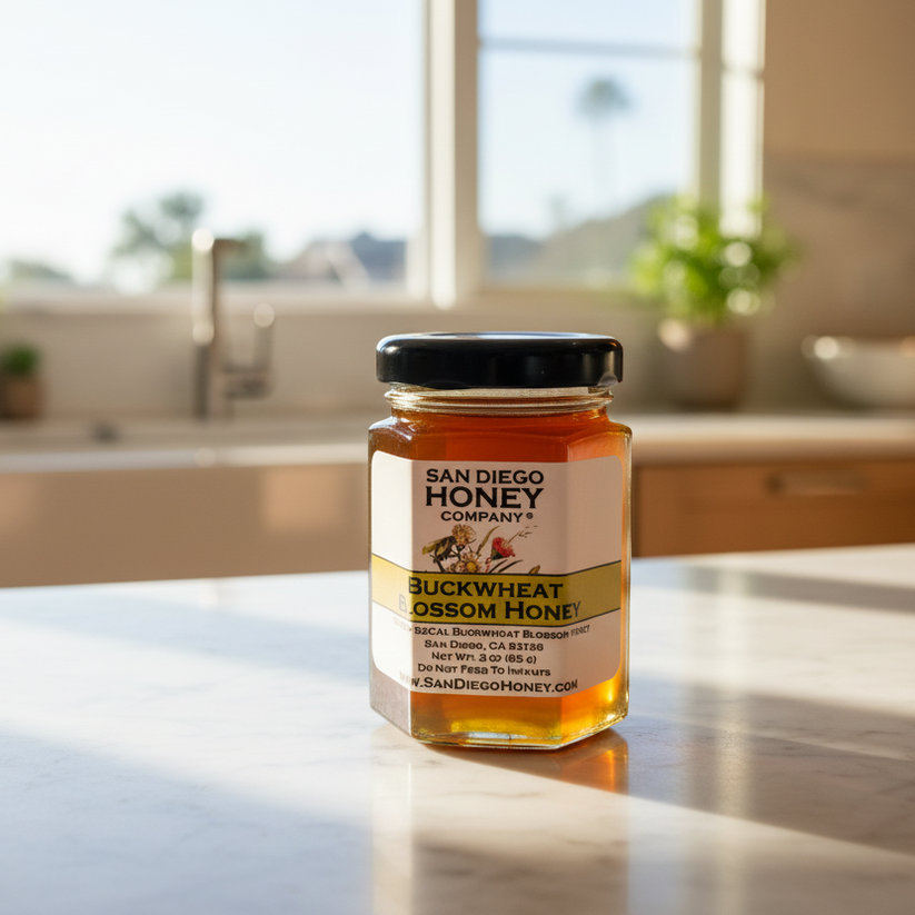 Raw Southern California Buckwheat Blossom Honey San Diego Honey Company®