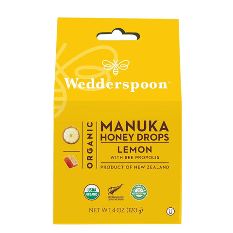 Wedderspoon Organic Manuka Honey Drops - Lemon - San Diego Honey Company®