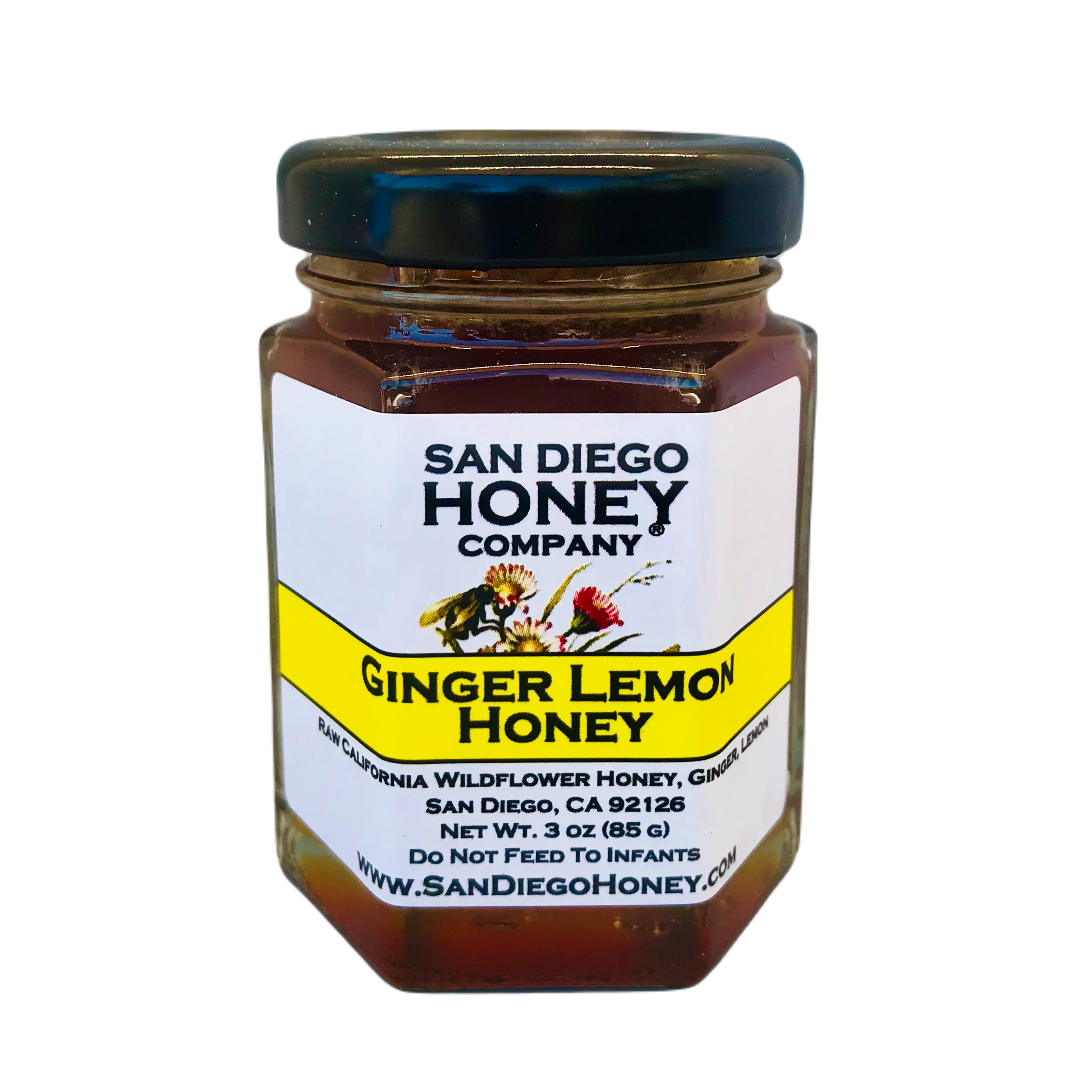 Ginger Lemon Infused Raw San Diego Honey