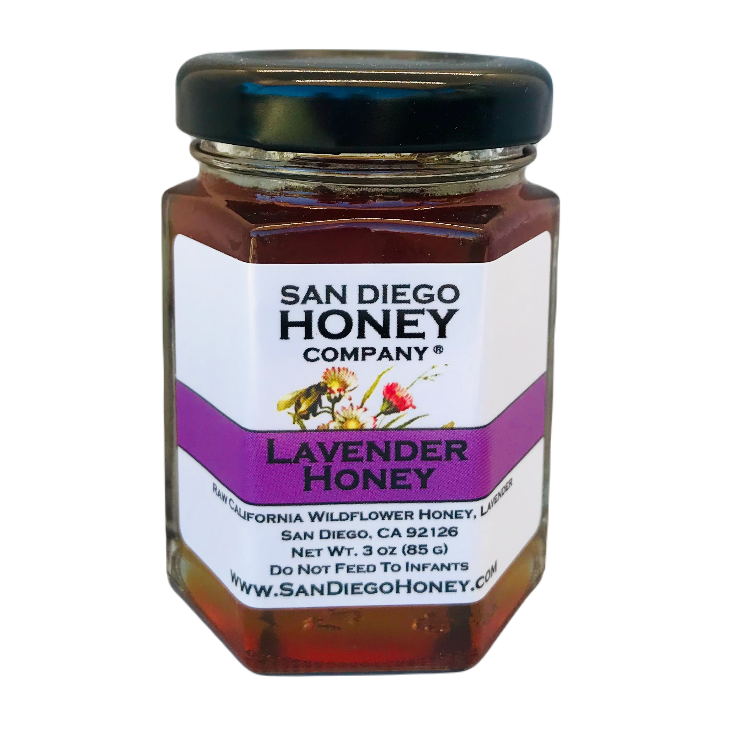 Lavender Infused Raw San Diego Honey